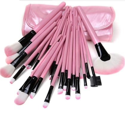 24pcs Pink Makeup Brushes Set Professional Cosmetic Foundation Powder Blush Eyeshadow Make Up Brush Kit With Bag