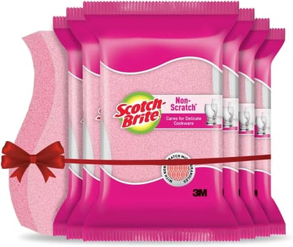 Scotch-Brite Non-Scratch Scrub Sponges, 3M Advanced Cleaning Technology, Gentle on Delicate Cookware, 6-Pack