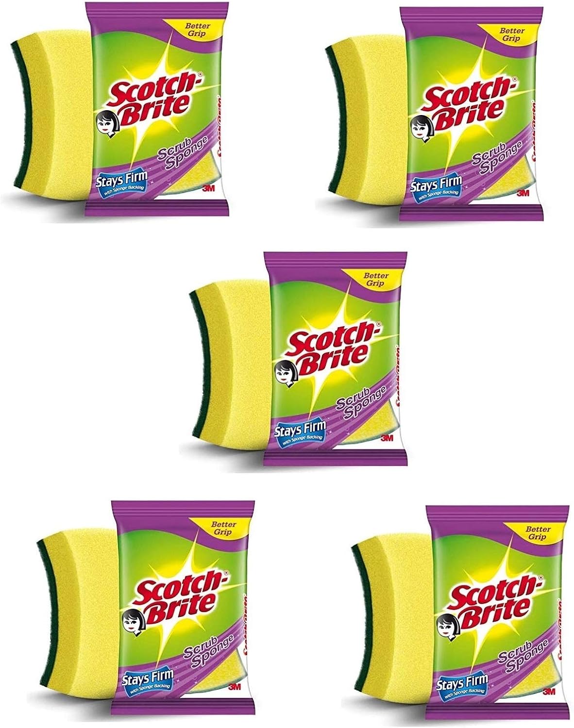  Scotch-Brite Scrub Sponge, 5-Pack