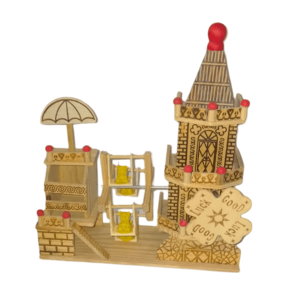  Good Luck Wooden Windmill Toy for Kids