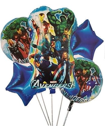 Avenger Theme Foil Balloon for Party Supplies (Pack of 5Pcs)