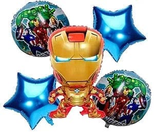 Avengers Ironman Theme Foil Balloon for  Chiller Party Decoration (Pack of 5Pcs)