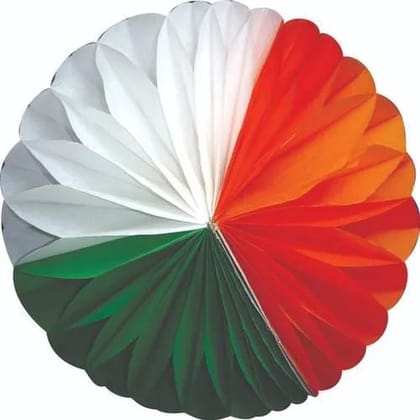 Tricolor Indian Flag Honeycomb Ball for Decor