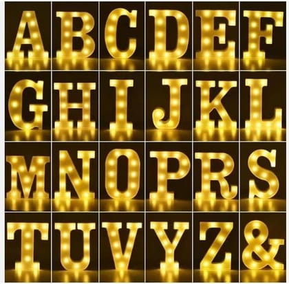 Alphabet Shaped Led Light - Esthetic Decorations