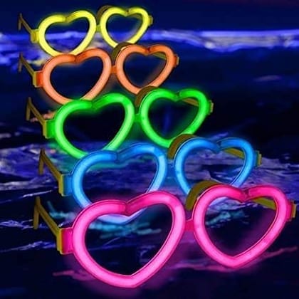 Glow Heart Shape Glasses - Pack of 2