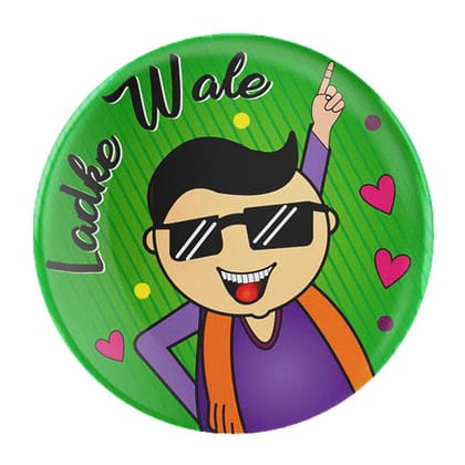 Wedding Badges | Ladke Wale | Badges for Wedding, Reception party and Events (Pack of 12)