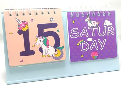 Unicorn  Daily Date Desk Universal Calendar