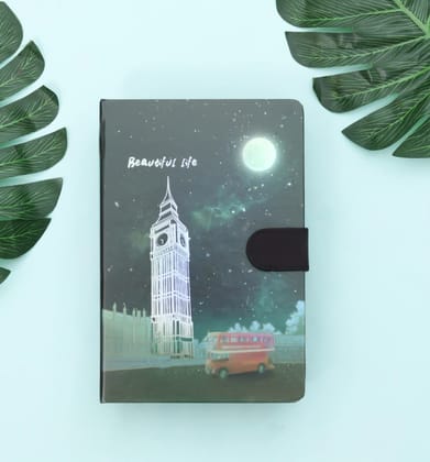 Beautiful Life London Diary A5 Note Book (Black)