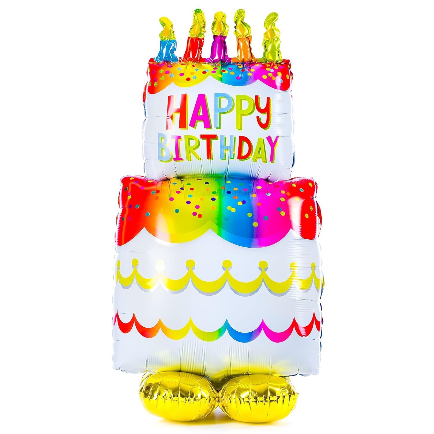 Happy Birthday Balloon | Colorful Birthday Cake Foil Balloon