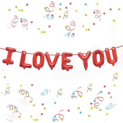 I Love You Foil Balloon For Decoration | Anniversary Love Decoration