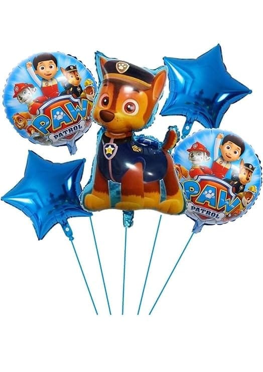 Paw Patrol Theme Birthday Decorations Balloon Pack Of 5