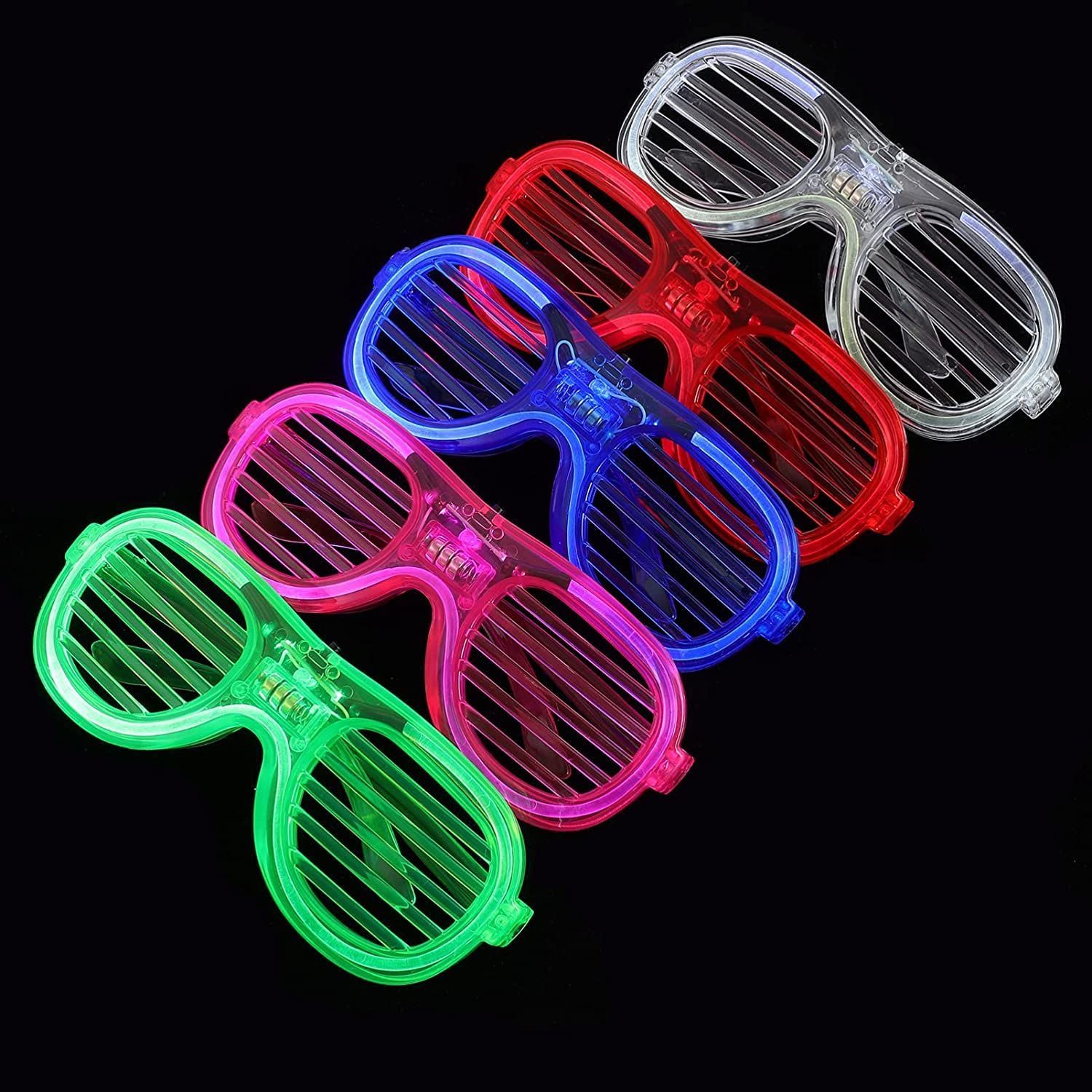 Renowned events Light up Shutter led neon Rave Glasses Glow in dark Party Eyeglass