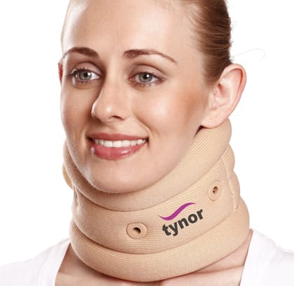 Tynor Cervical Collar Soft with Support, Beige, 1 Unit