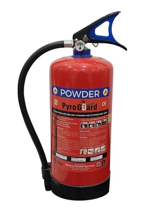 PYRO GUARD Fire Extinguisher ABC Powder Type Dry Chemical for Home | Office | Hospital with Wall Hanging Clip (ISI Marked, Certified, Approved) 1 KG, (Pack of 1)