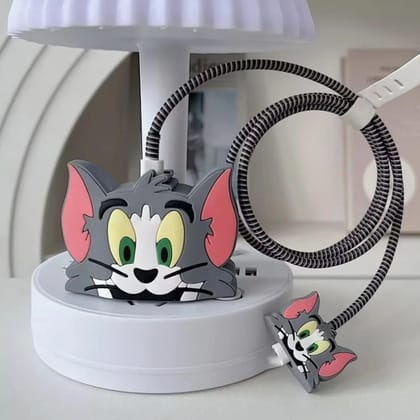  Tom and Jerry Cartoon Character Phone Charger Cable, 3A Fast Charging, 1.2M Length, Compatible with iPhone and Android Devices