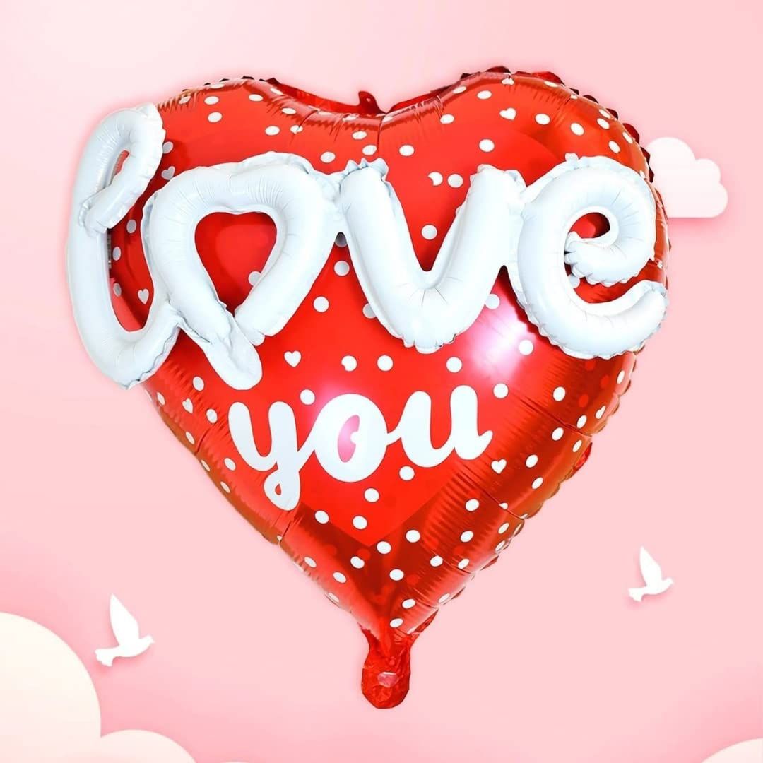 3D Love You Heart Foil Balloon for Valentine's Day