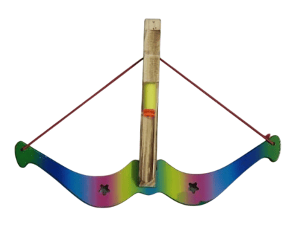 Colorful Wooden Toy Bow and Arrow Set for Kids - Perfect for Outdoor Play