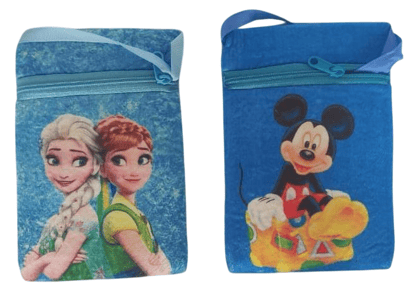 2 Pack Character Phone Pouch with Frozen and Mickey Mouse Design