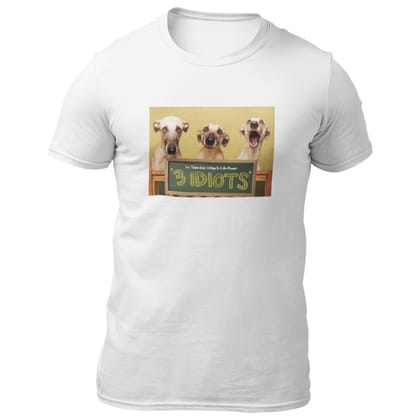 EqualLife Pure Cotton Bio-Washed T-Shirt Chest Printed-Slogan Funny Dog-3 Idiots-Design-12-by ZingerTees-Men-EL9120463-M