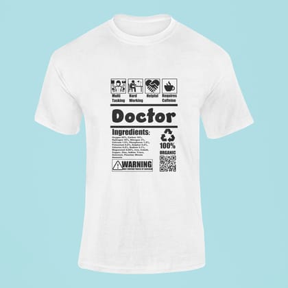 EqualLife Pure Cotton Bio-Washed T-Shirt Chest Printed-Doctor Humor Design-by ZingerTees--Men-EL9120061-M