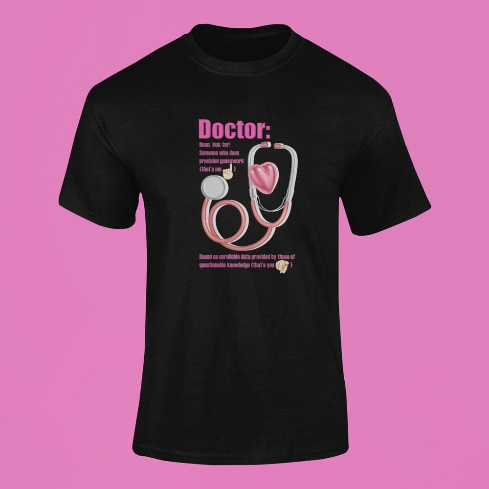 EqualLife Pure Cotton Bio-Washed T-Shirt Chest Printed-Doctor Humor Design-by ZingerTees-Fo-Women-EL9120062-F