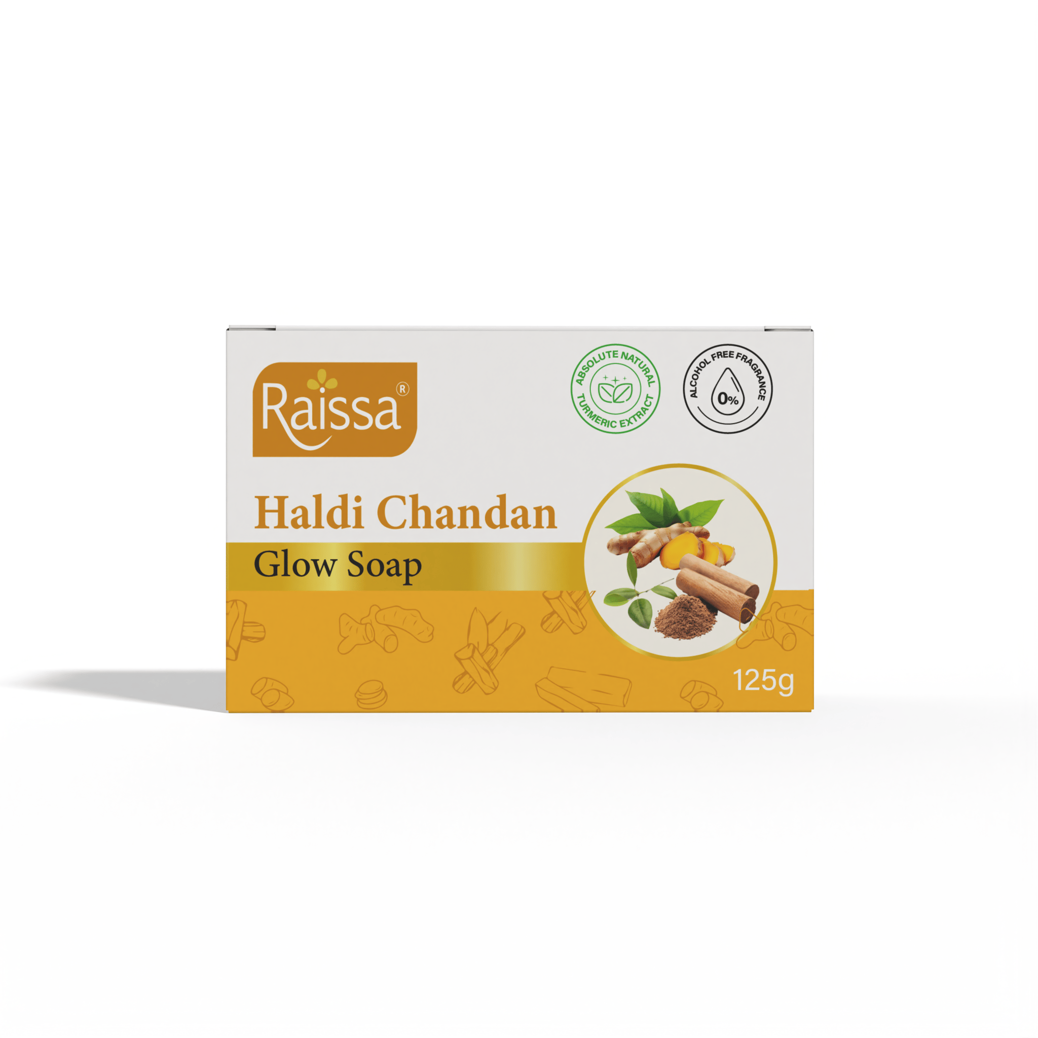 Raissa Glow Soap - Haldi Chandan, 125g