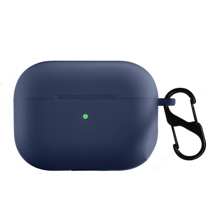 LIRAMARK Silicone Soft Case Cover with Buckle for Airpods Pro 2 Case (2023/2022), AirPods Pro 2nd Generation Cover (Midnight Blue)