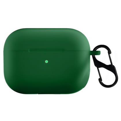 LIRAMARK Silicone Soft Case Cover with Buckle for Airpods Pro 2 Case (2023/2022), AirPods Pro 2nd Generation Cover (Green)