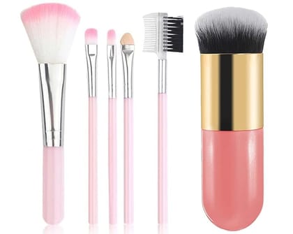 Make up Brushes set, 6 Pcs Professional Makeup Brushes Sets Foundation Brush Blending Powder Concealers contour Eye Make Up Brush Set