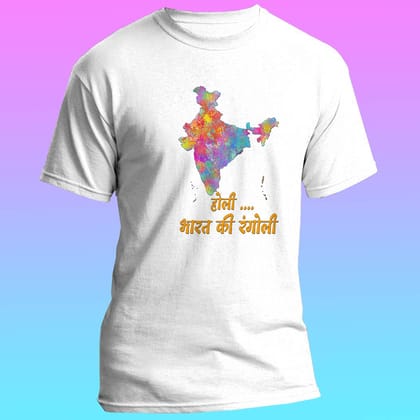 EqualLife Super Dry-fit Printed Jersey T-Shirt-Holi Hai - Bharat Ki Rangoli-by ZingerTees-Women-EL9120021-F