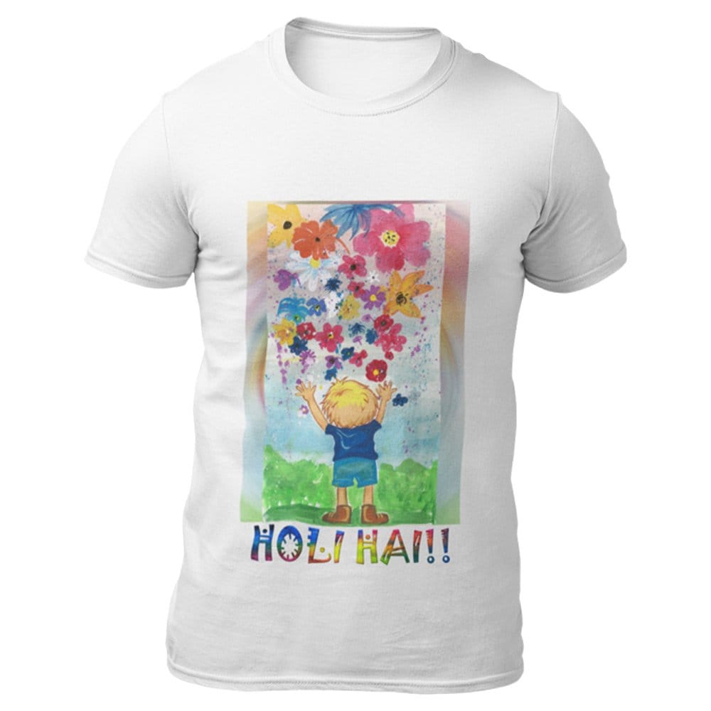 EqualLife Super Dry-fit Printed Jersey T-Shirt - Holi Celebration Series - Child Playing Holi Design-by ZingerTees-Men-EL9120301-M