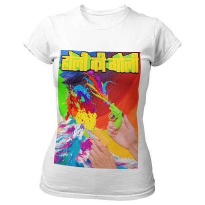 EqualLife Super Dry-fit Printed Jersey T-Shirt - Holi Celebration Series - Holi Ki Goli Design-by ZingerTees-Women-EL9120303-F