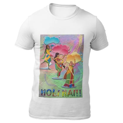 EqualLife Super Dry-fit Printed Jersey T-Shirt - Holi Celebration Series - Three Women Playing Holi Design-by ZingerTees-Men-EL9120306-M