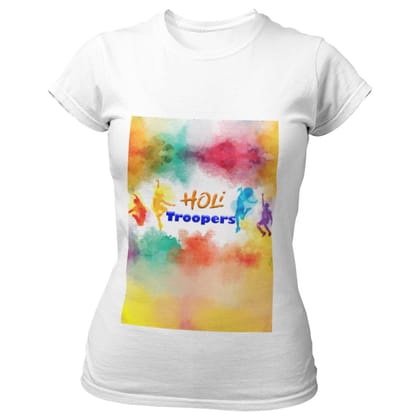 EqualLife Super Dry-fit Printed Jersey T-Shirt - Holi Celebration Series - Holi Troopers Design No.3-by ZingerTees-Women-EL9120309-F