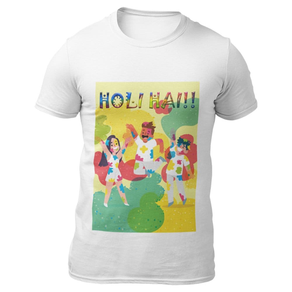 EqualLife Super Dry-fit Printed Jersey T-Shirt - Holi Celebration Series - Holi Hai Everyone Playing Holi Design-by ZingerTees-Men-EL9120311-M