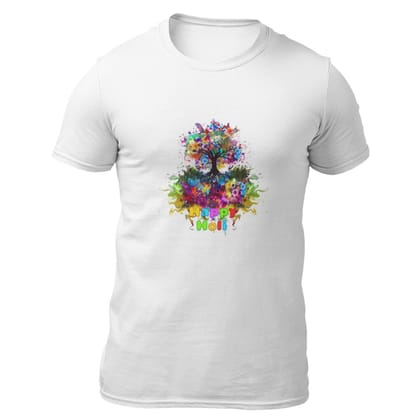 EqualLife Super Dry-fit Printed Jersey T-Shirt - Holi Design - 15 - Tree Of Color-by ZingerTees-Men-EL9120513-M