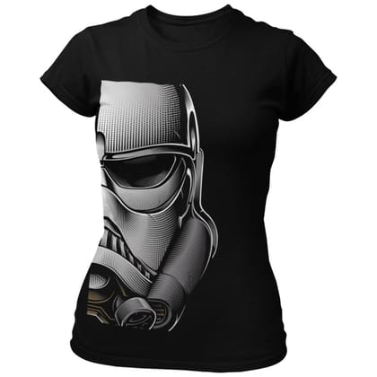 EqualLife Pure Cotton Bio-Washed Chest Printed T-Shirt - Sifi Series - Storm Troopers Design 2 - by ZingerTees-Women-EL9120566-F