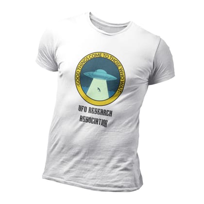 EqualLife Pure Cotton Bio-Washed T-Shirt Chest Printed-Funny Alien Message 5 - UFO Research Association Design -by ZingerTees-Women-EL9120130-F