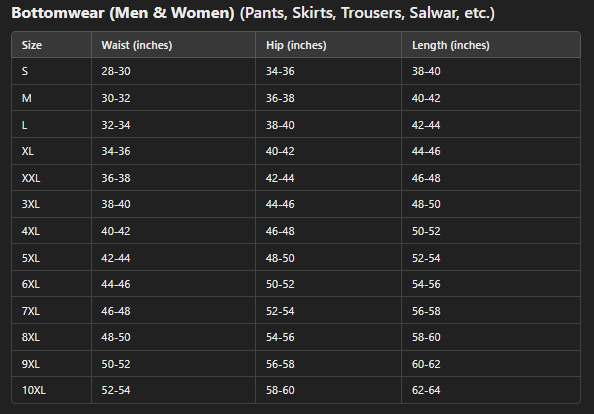 Size Guide