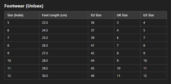 Size Guide