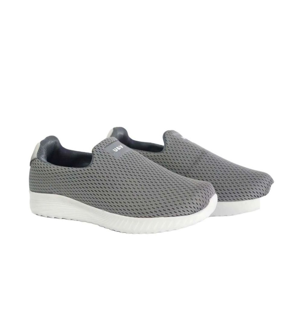 Men's Casual Synthetic Leather Pull On Shoes (Grey) PID57508