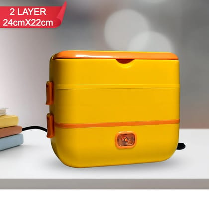 2Layer Electric Lunch Box for Office, Portable Lunch Warmer with Removable 4 Stainless Steel Container.