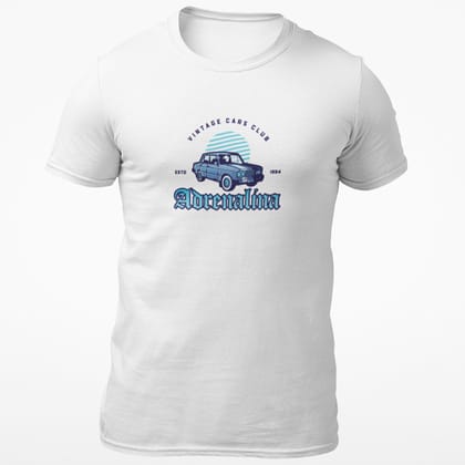 EqualLife Pure Cotton Bio-Washed T-Shirt Chest Printed-Classic Beauties Vintage Car Club Series - Design No.5-by ZingerT-Men-EL9120151-M