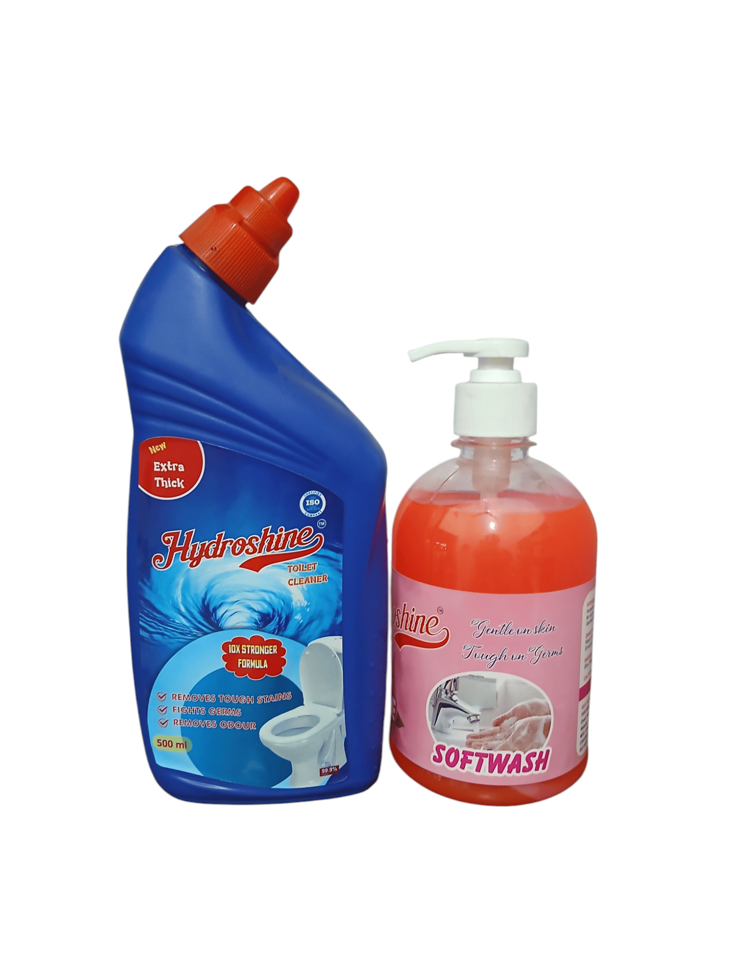 Hydroshine Toilet Cleaner 500ml and Softwash Handwash 500ml Combo Pack