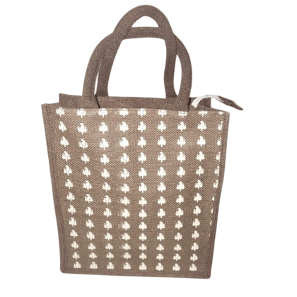 Jute Bag with Tree Print