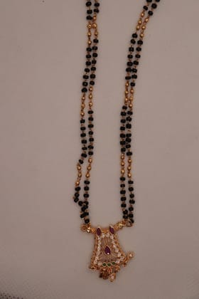 Mangalsutra with Black Beads and Pendant for Women