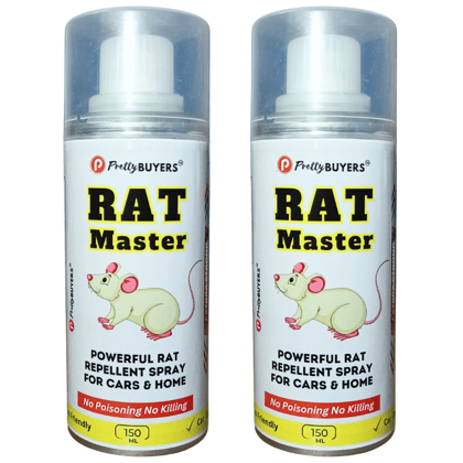 PrettyBUYERS  Organic Rat & Rodent  Repellent Spray For Car & Home | Protect Your Car cables From Rat & Rodent Bite 150 MLx2 (Pack Of 2)