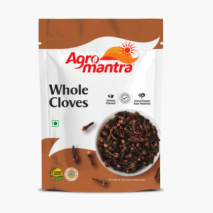 Agro Mantra Whole Cloves Intense Aroma & Authentic Flavor | Sourced from India�s Renowned Spice Regions | Perfect for Curries, Biryani & Desserts | Preservative-Safe