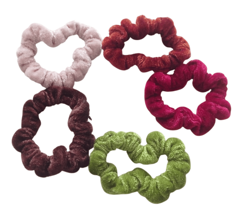 5 Pieces Velvet Scrunchies Hair Ties Ponytail Holder for Women Girls