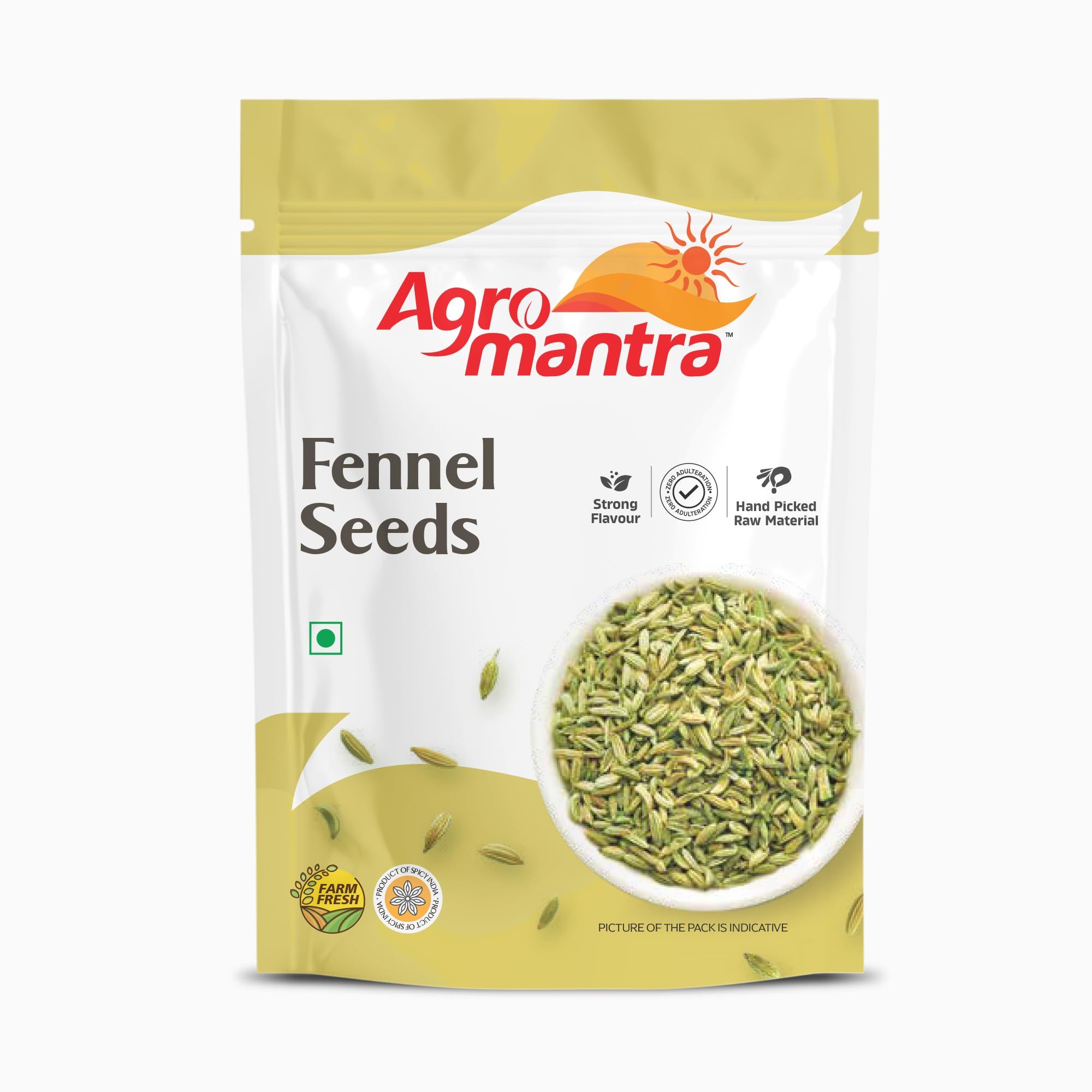 Agro Mantra Fennel Seeds 100g | Aromatic & Flavorful | Hand-Picked Raw Materials | Sourced from Gujarat | Ideal for Curries, Pickles, Desserts & Planting | Versatile Indian Spice